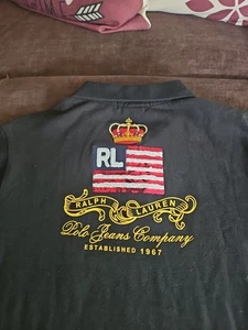 Polo Ralph Lauren Collared Button Up Sequin Design Mens Large - Picture 1 of 5