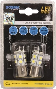 LED BULB 24V 13xLED BA15s SMD5050 WHITE (blister 2pc) SET - Picture 1 of 4