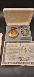 Sutton Time Pocket Watch Commemorative Statue of Liberty w/ Case & Paperwork - Picture 1 of 8