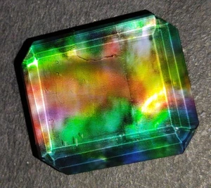 Natural Ammolite Emerald Opal-Like Organic Doublet Rare Loose Gemstone 72.25 Ct - Picture 1 of 9