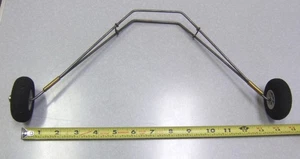 Vintage 1/8" spring steel Wire Landing Gear w Tires - RC UC Airplane - Picture 1 of 6