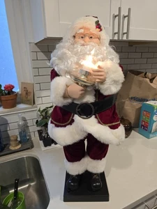 Vintage Traditions Deluxe animierter Weihnachtsmann funktioniert! Kein Spielzeug oder Lichtabdeckung - Bild 1 von 6