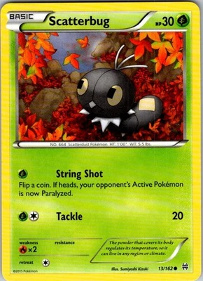 Pokemon | XY - BREAKthrough | Scatterbug | 13/162 | Normal | NM - Image 1 of 2