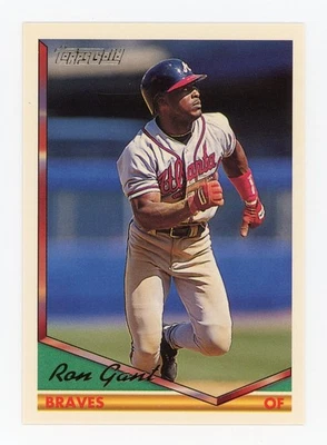 1994 Topps #166 Ron Gant Gold Braves Inv Copy B - Image 1 of 2