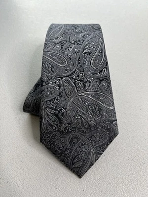 Corbata Croft & Barrow gris patrón cachemir nueva sin etiquetas Foto 1 de 4