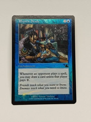 Rhystic Study - FOIL - Prophecy - LP MTG Magic (A) - Image 1 of 4