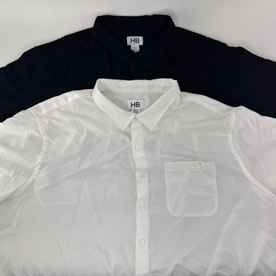 Harbor Bay HB Shirt Mens 5XLT Lightweight Button Front Short Sleeve Lot of Two - Image 1 of 4