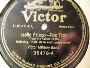 1915 Ragtime LONG DISTANCE TELEPHONE HELLO FRISCO Ziegfeld FOLLIES VICTOR 35478 - Picture 1 of 2