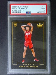2023-24 Court Kings Amen Thompson #11 RC Rookie Blank Slate Case Hit SSP PSA 9 - Picture 1 of 2