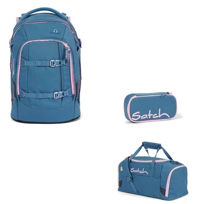 Satch Pack Deep Rose 3tlg Schulrucksack-Set