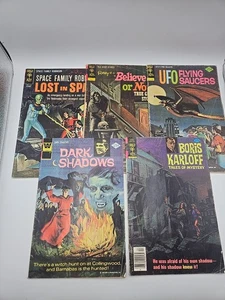 Gold Key Charlton Horror Sci-Fi Bronze 5 Comic Lot Dark Shadow Ripleys UFO - Picture 1 of 22