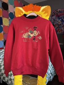 Felpa Koi rossa vintage anni 90 stampa giapponese NO ETICHETTA donna L - Foto 1 di 5