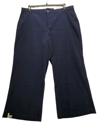 Style Co 大码高腰裤阔腿工业蓝色 24W P570 — 第 1/4 张图片