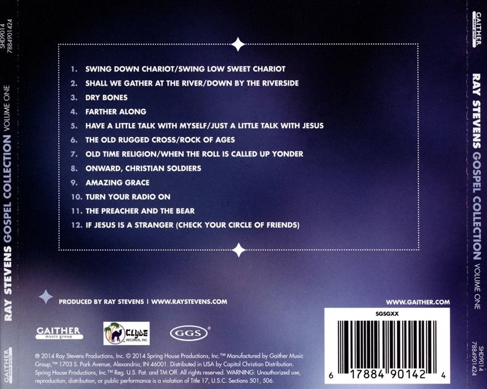 RAY STEVENS - GOSPEL COLLECTION, VOL. 1 NEW CD Foto 1 de 1