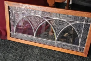 Panel de ventana de vitral biselado transparente, vidrio transparente Y vidrio texturizado - Imagen 1 de 7