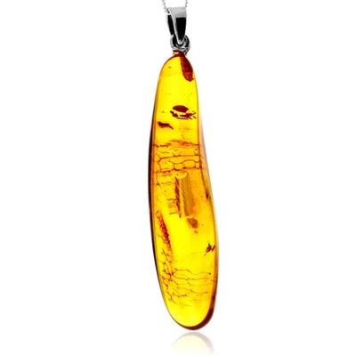 925 Sterlingsilber & Kognak Baltisch Bernstein Exklusiv Einzigartig Anhänger - Bild 1 von 3