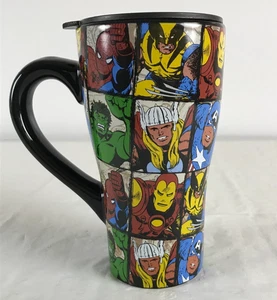 Marvel Comics 16oz Traveling Mug. Thor, Spiderman, Ironman, Hulk, Wolverine - Picture 1 of 9