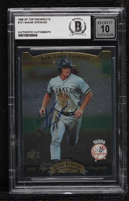 BAS 1995 SP Top Prospects Shane Spencer #121 BGS Authentic Auto - Image 1 of 2