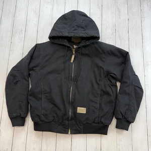 CE Schmidt Workwear Fit For Her Medium schwarz Kapuze Canvas gefüttert Mantel Hausarbeit Scheune - Bild 1 von 12
