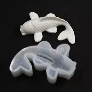 3D Koi Fisch Silikonform Goldfisch Gießform für Epoxidharz, Raysin ca. 6 cm - Bild 1 von 9