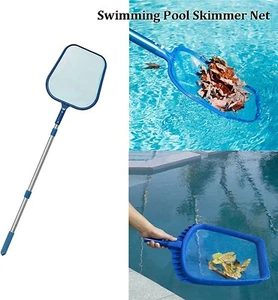 Tee Vee Swimming Pool Skimmer Net with 14-41 inch Adjustable Telescopic Pole - Picture 1 of 8
