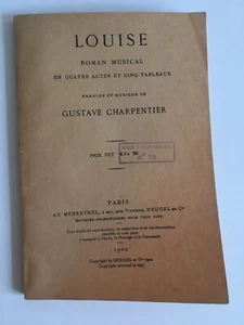 Gustave Charpentier Louise Musikroman in 4 Akten im Ménestrel Eugel 1900 - Bild 1 von 9