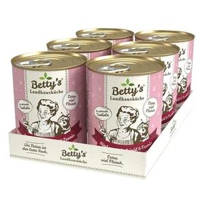 Betty`s Landhausküche Katze Rind pur mit Leinöl 6x 400g Ds. (8,13€/1kg) - Bild 1 von 1