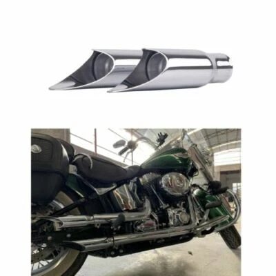 Shorty GP Slip On Exhaust 2004-2022 For Harley Sportster 883, 1200, Chrome - Image 1 of 4