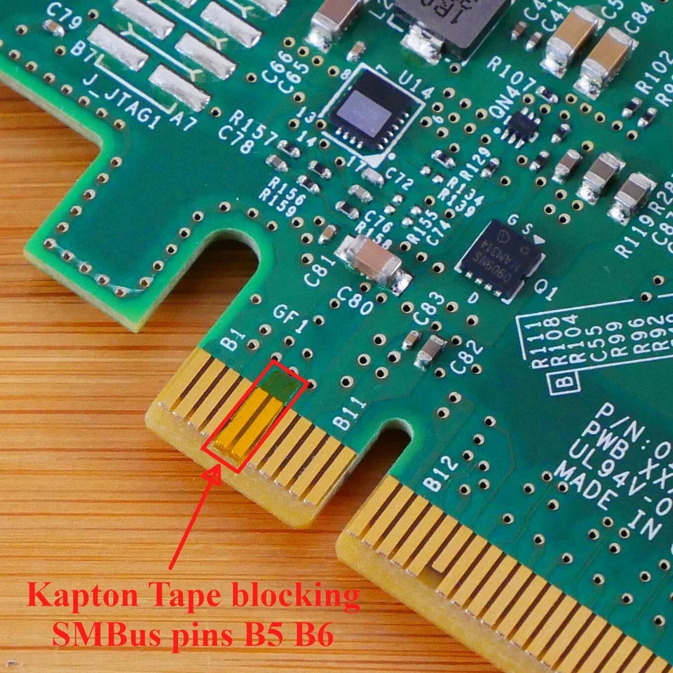 Modification service: SMBus B5 B6 blocking with kapton tape - Image 1 of 1