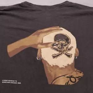 Boneyard Chicago Boneyard Chicago UV Dennis Rodman T Shirt Mens 2XL Biker Skull - Picture 1 of 10