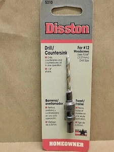 #12 Disston 5210 Drill / Countersink Screw Pilot Bit 1/4 Countersink NOS - Picture 1 of 7