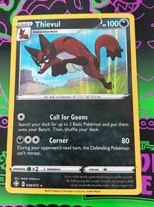 Thievul 048/072 Shining Fates Holo Rare Pokemon Card NM - Picture 1 of 1