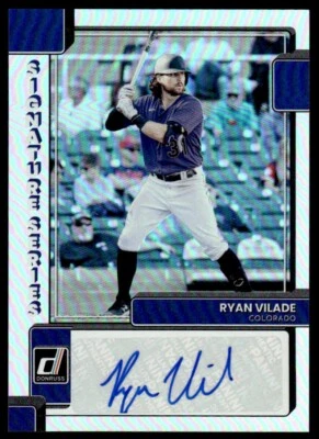 2022 Donruss Signature Series Ryan Vilade Auto Colorado Rockies #SS-RV - Image 1 of 2