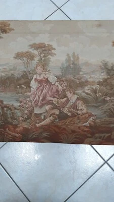 tapisserie murale ancienne tissée 125 x 70 cms - Photo 1/3