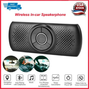 Wireless Auto Sun Visor B-T Hands Free Car Kit Speakerphone Speaker Phone - Picture 1 of 12