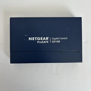 NETGEAR ProSafe 8-port Gigabit Ethernet Switch GS108 v4 w/ AC Adapter - Picture 1 of 3
