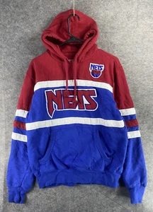 VTG Brooklyn Nets NBA Hoodie Men's Large Blue Nostalgia Co. Hardwood Classic - Picture 1 of 7