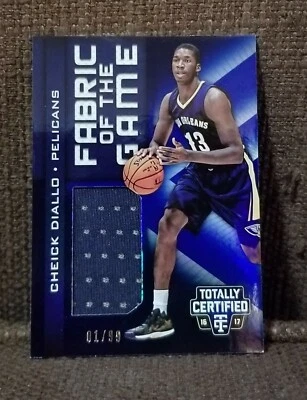 Cheick Diallo 2016-17 Totally Certified FOTG Jersey Card #27 #d 1/99 Kansas  - Image 1 of 2