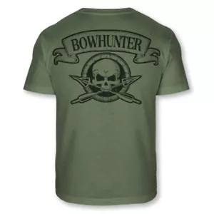 Camiseta Bowhunter Calavera Cruces Flechas Caza Arco Calavera Camisa Atlética - A120 - Imagen 1 de 7