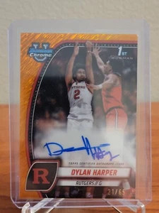 Dylan Harper 2024-25 Bowman Chrome U 1st Autograph Orange Shimmer /65 Auto - Picture 1 of 2