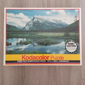 Kodacolor Jigsaw Puzzle 1000-pc Mt. Rundle Photo Vintage 90s Made In USA RoseArt - Picture 1 of 6