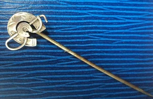 Vintage Argent Cavalière Médaillon Ou Broche Stock - Fer à Cheval & Circ. Courte - Bild 1 von 4