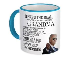 Geschenk Tasse: für Oma Joe Biden Bester Gag toller Humor Familie Jobs - Bild 1 von 5