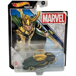 Hot Wheels Character Cars Marvel Loki 1/64 Die-Cast Car 2020 Mattel Sealed - Picture 1 of 6