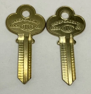 Original NOS ILCO Vintage Nickle Key Blanks CO65 1001 EJ - Set of 2 - Picture 1 of 2