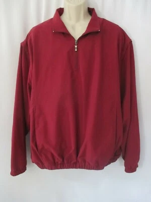 MEN'S GRAND SLAM MAROON SPRING WINDBREAKER 1/4 ZIP MESH LINED GOLF JACKET  XL  - Image 1 of 4