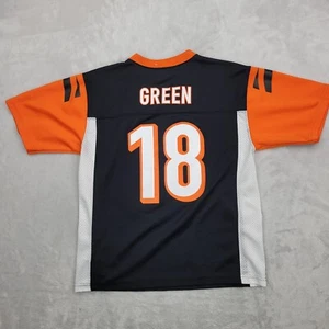 Cincinnati Bengals Jersey Boys Large Black Football Team Shirt AJ Green WR Kids - Picture 1 of 8