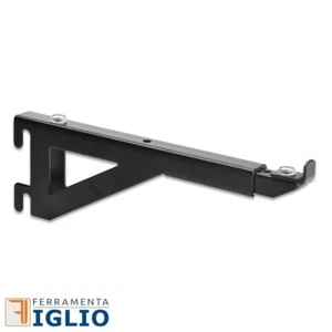 Reggimensola Allungabile per Supporto Mensole in Vetro Scaffalatura Cremagliera - Picture 1 of 2