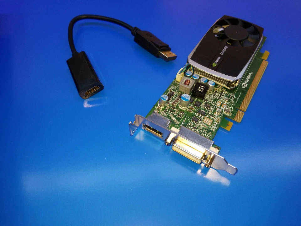 Dell Precision 3420 3430 3431 T1700 SFF 1GB QUADRO Video Card + HDMI Adapter - Image 1 of 1