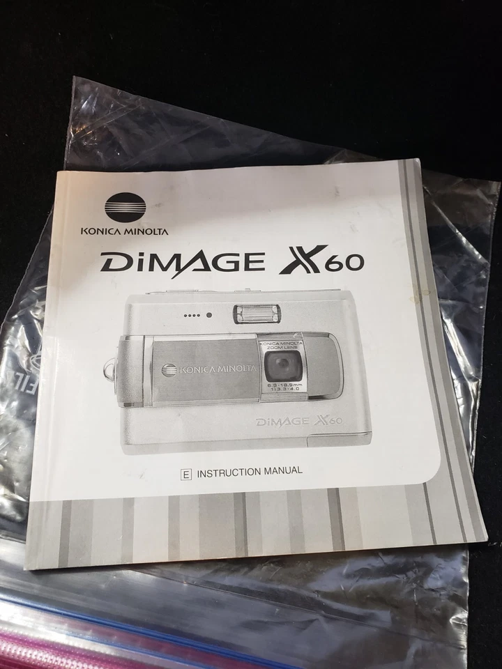 美能达柯尼卡 DiMAGE X60 数码相机手册 - 英语版 — 第 1/1 张图片